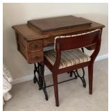 Sewing table with chair