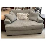 Loveseat with pillows