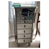 Mirrored jewelry armoire