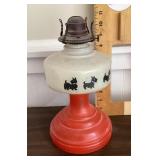 Scotty dog oil lamp