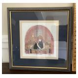 Framed signed P. Buckley Moss print 'The Stitcher'