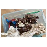 Metal Clydesdale display in tote