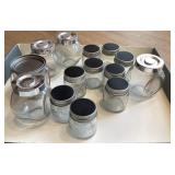 Tray of storage containers and jars