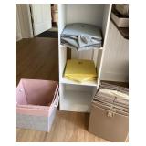 Cubby shelf with storage containers