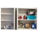 Contents of laundry room cabinets