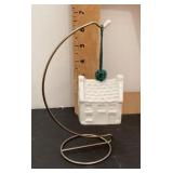 Belleek porcelain bell on display stand