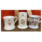 3 shaving mugs