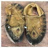 Pair of leather moccasins