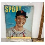 Stan Musial autographed Sport magazine