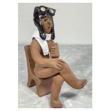 Louis Rizzo clay sculpture "Nude Pilot Man"