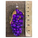 Mercury glass grape cluster ornament