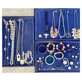 Costume necklaces, bracelets, rings, pins