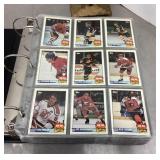 1990-91 Topps Hockey card set in binder