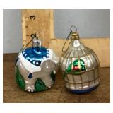 2  mercury glass ornaments