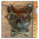 Brass mouse head wall hanging
