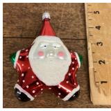 Czechoslovakian mercury glass Santa ornament