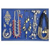 6 costume jewelry sets with earrings