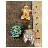 3 mercury glass ornaments