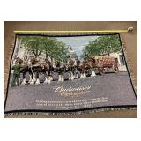 Budweiser Clydesdale woven throw