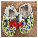 Pair of leather moccasins