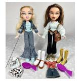 2 Bratz dolls with accessories