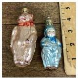 2 German mercury glass ornaments
