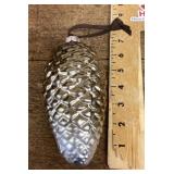 Large mercury glass pinecone ornament