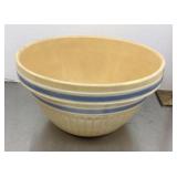 Blue band stoneware mixing bowl