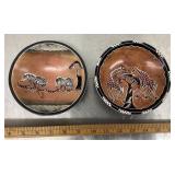 African animals soapstone bowls