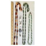 Gemstone necklaces, earrings, sterling charm,