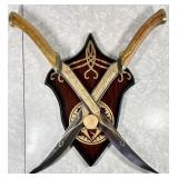 Lord of the Rings fighting sword wall display