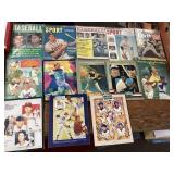 Group of vintage sports magazines