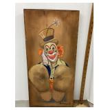 Bro. Matthew clown painting on wood