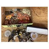 Box of costume jewelry
