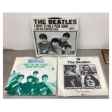 3 Beatles 45s with picture sleeves