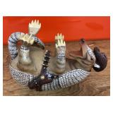 Armadillo wine bottle holder
