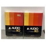2 NEW old stock 8 track audio tapes