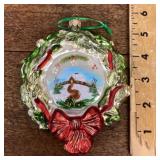 Large mercury glass wreath ornament