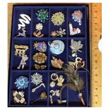 Costume jewelry brooches