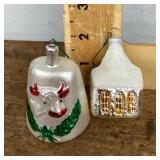 2 German mercury glass ornaments