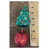 2 German mercury glass ornaments