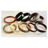 10 assorted costume jewelry bangle bracelets