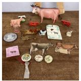 Group of cow collectibles