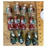 12 glass Santa light covers
