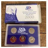 2000 US Mint proof quarter set