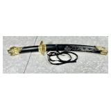 Ornamental lion-head samurai sword