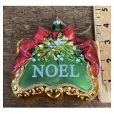 Mercury glass Noel ornament