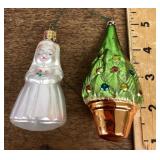 2 mercury glass ornaments