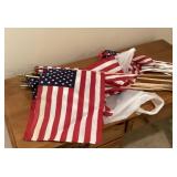 Collection of driveway US flags