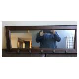 32" Hanging coat rack mirror